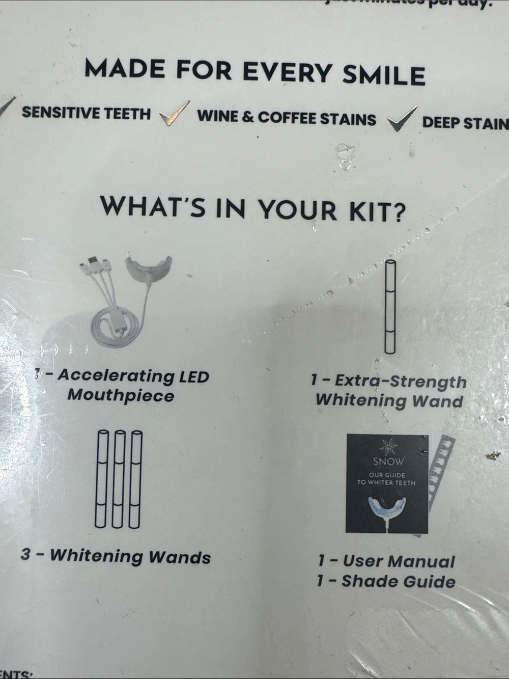 SNOW The Original Teeth Whitening Kit - White & Blue NEW factory sealed